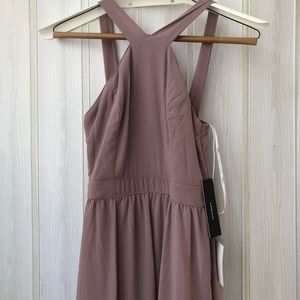 Lulus Air of Romance Taupe Maxi Bridesmaid Dress